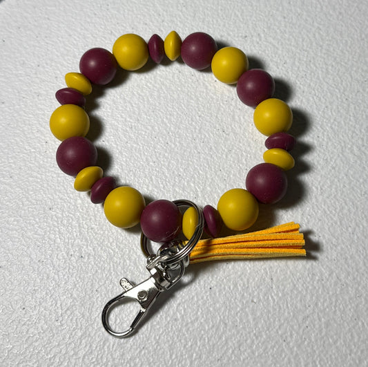 Beaded keychain wristlets - (non stretch)