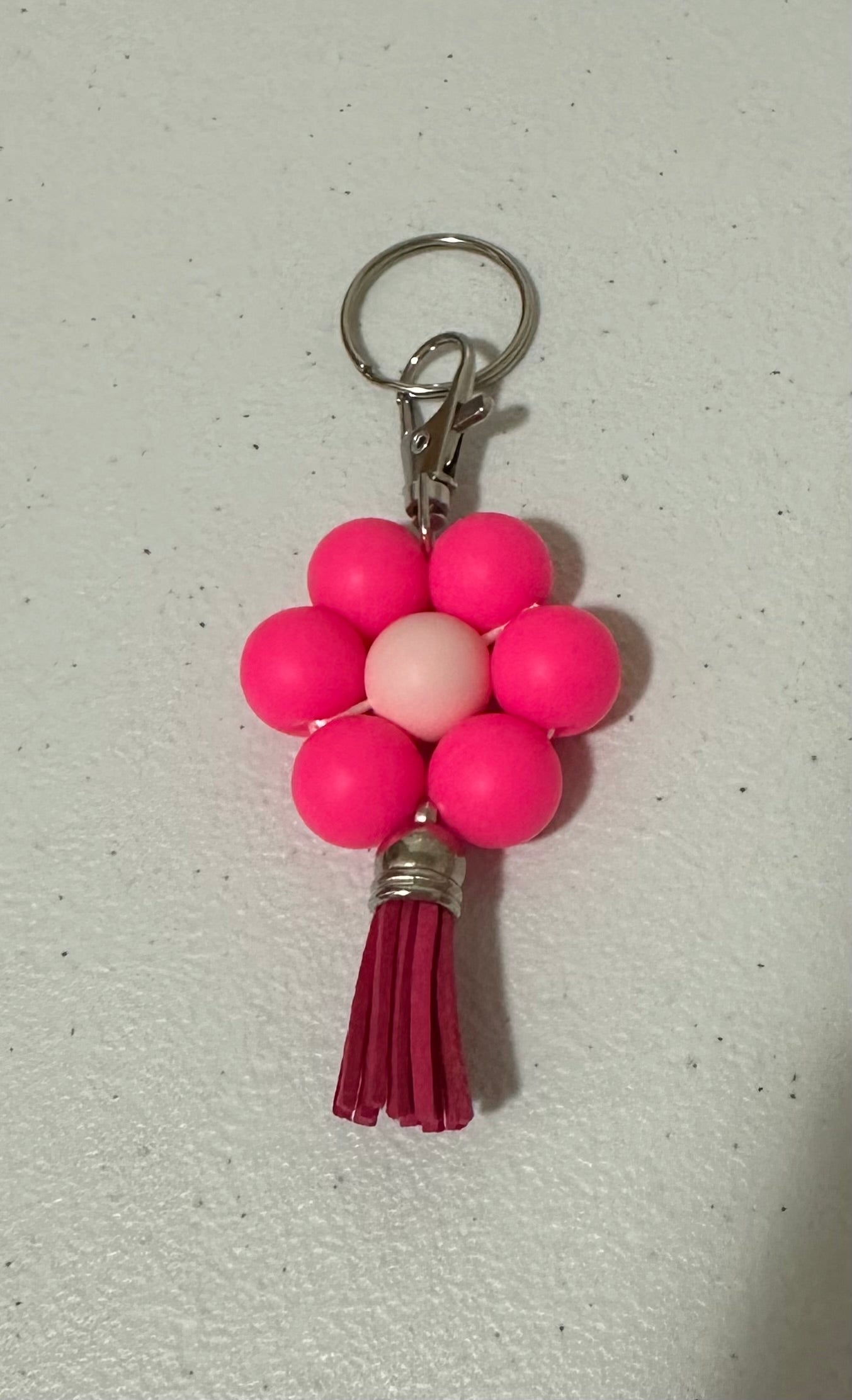 Beaded daisy keychains