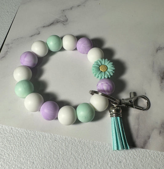 Beaded keychain wristlets - (non stretch)