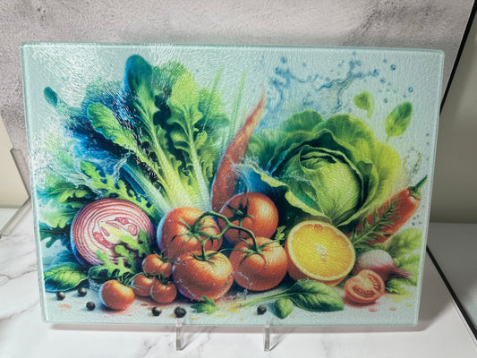 Sublimated glass cutting boards